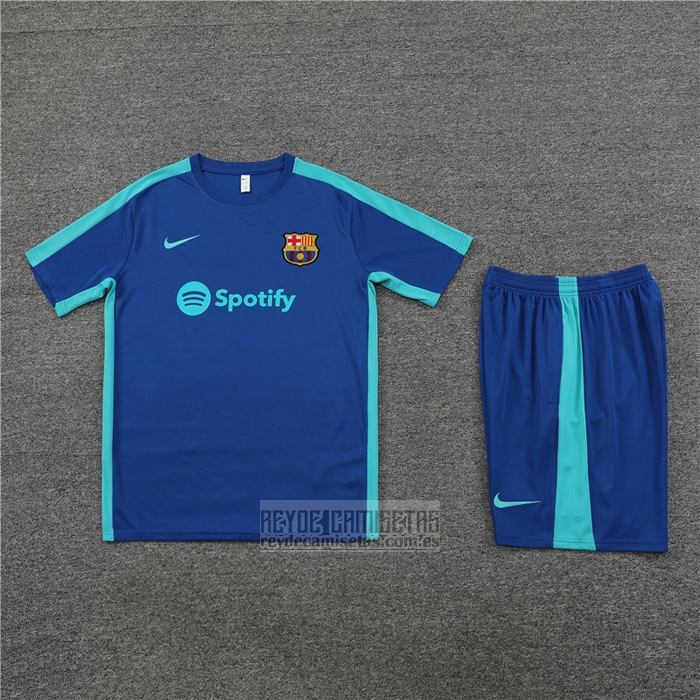 Chandal del Barcelona Manga Corta 2023-2024 Azul - Pantalon Corto